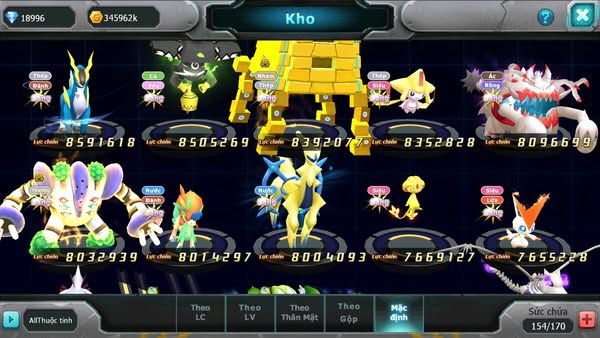 MÃ : #TTS2691 - SV 11 - TOP11 - DIANCIE CỘNG HƯỞNG DYNAMAX LC SIÊU KHỦNG - HOOH DYNAMAX RAY BC UNVOA WB BC QUÁ NGON
