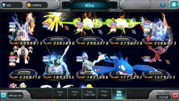 MÃ : #TTS2697 - SV 1574 - V9 - UNVOA WB CẶP LATI BÁ CHỦ HOOH MEW GIÁP BC KYOGRE