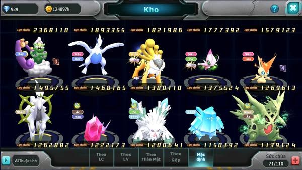 MÃ : #TTS2697 - SV 1574 - V9 - UNVOA WB CẶP LATI BÁ CHỦ HOOH MEW GIÁP BC KYOGRE