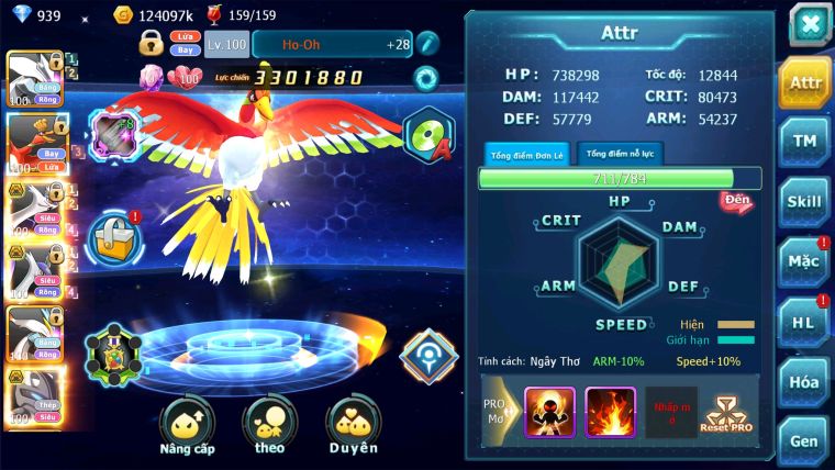 MÃ : #TTS2697 - SV 1574 - V9 - UNVOA WB CẶP LATI BÁ CHỦ HOOH MEW GIÁP BC KYOGRE
