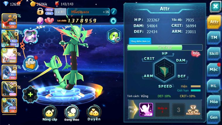 MÃ : #TTS2701 - SV 1641 - 12K6 KC - HOOH RAYQUAZA DIANCIE LUGIA XERM