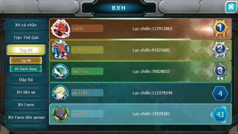 MÃ : #TTS2714 - SV 1120 - TOP43 - V12 - TEAM NHAM DYNAMAX HOOH BÁ CHỦ QVBC BÁ CHỦ UNVOA WB BÁ CHỦ QVLD BÁ CHỦ ZOROA QUÁ NGON