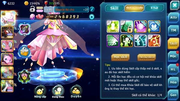 MÃ : #TTS2712 - SV 1671 -TOP24 DIANCIE ZEVIL MESPJRT LATI LUGIA AMDO