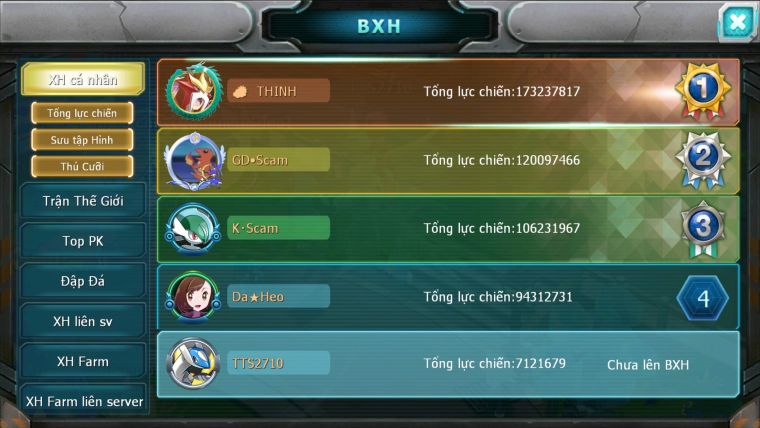 MÃ : #TTS2710 - SV 1193 - UNVOA QVLD BC LUGIA KYOGRE DRAK LU ARC NHAM QUÁ NGON