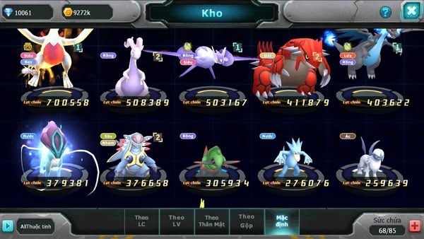MÃ : #TTS2707 - SV 1702 - V4 - 10K KC - LUGIA BÁ CHỦ GOODRA LATI GROUDON