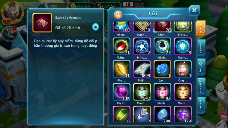 MÃ : #TTS2720 - SV 1349 - PALKIA CỘNG HƯỞNG KYOGRE BC WB BC MEW GIÁP BC CẶP LATI BC RẮN BĂNG BÁ CHỦ