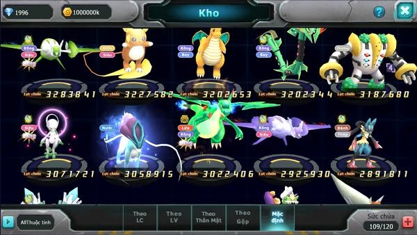 MÃ : #TTS2721 - SV 949 - HOOH DYNAMAX UNVOA WB BÁ CHỦ BTAA BÁ CHỦ ZOROA BC QVLD BÁ CHỦ GROUDON BC