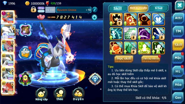 MÃ : #TTS2721 - SV 949 - HOOH DYNAMAX UNVOA WB BÁ CHỦ BTAA BÁ CHỦ ZOROA BC QVLD BÁ CHỦ GROUDON BC