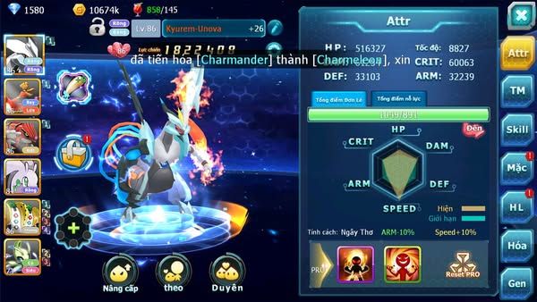 MÃ : #TTS2735 - SV 1690 - TOP16 - UNVOA HOOH GROUDON GOODRA REGIGIGAS CELEBI