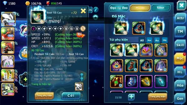 MÃ : #TTS2735 - SV 1690 - TOP16 - UNVOA HOOH GROUDON GOODRA REGIGIGAS CELEBI