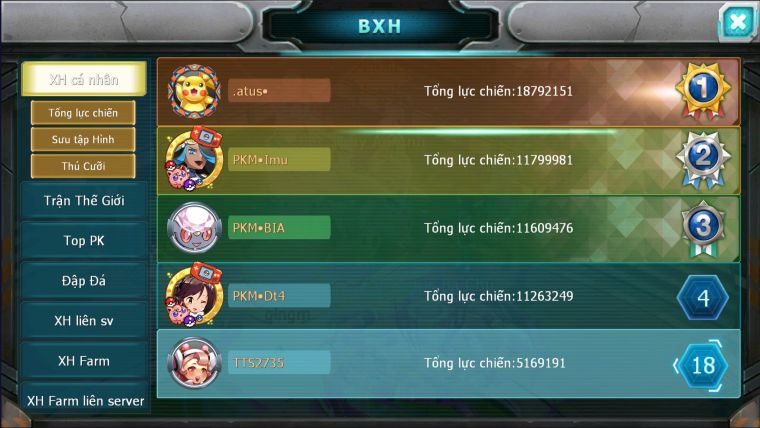 MÃ : #TTS2735 - SV 1690 - TOP16 - UNVOA HOOH GROUDON GOODRA REGIGIGAS CELEBI