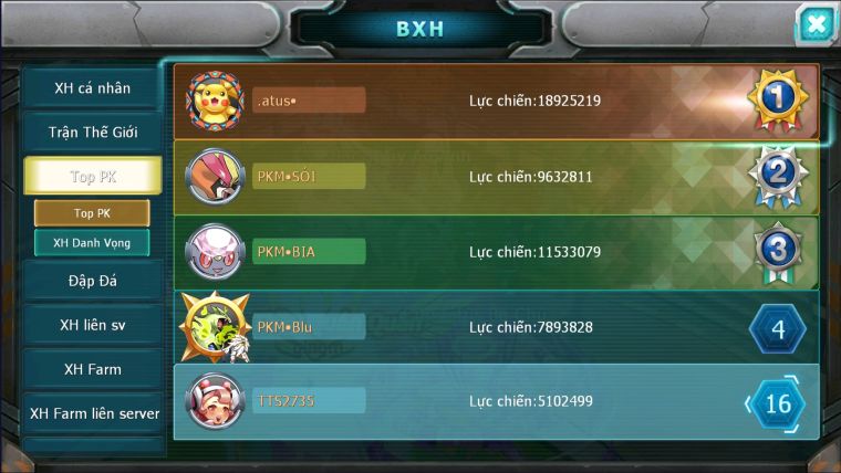 MÃ : #TTS2735 - SV 1690 - TOP16 - UNVOA HOOH GROUDON GOODRA REGIGIGAS CELEBI