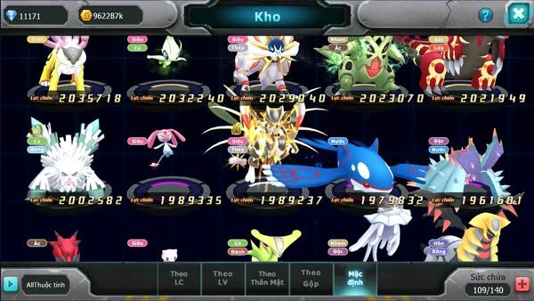 MÃ : #TTS2733 - SV 1623 - V15 - TOP 15 - 1K7 SÁCH - HOOH CH DYNAMAX VUA KHIÊN BÁ CHỦ MEGANEC ROBOT BÁ CHỦ PR DIALGA BC