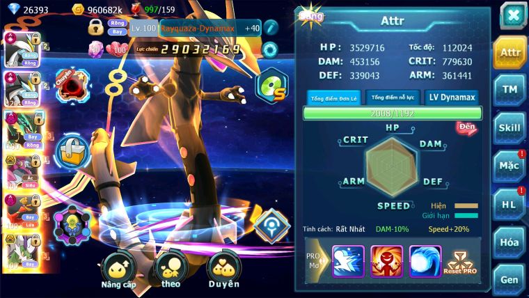 MÃ : #TTS2736 - SV 558 - TOP 6 - 700 SÁCH - V15 - 4K MT - WB CỘNG HƯỞNG DYNAMAX RAYQUZA DYNAMAX HOOPA BÁ CHỦ HOOH DYNAMAX NHIỀU PET HT