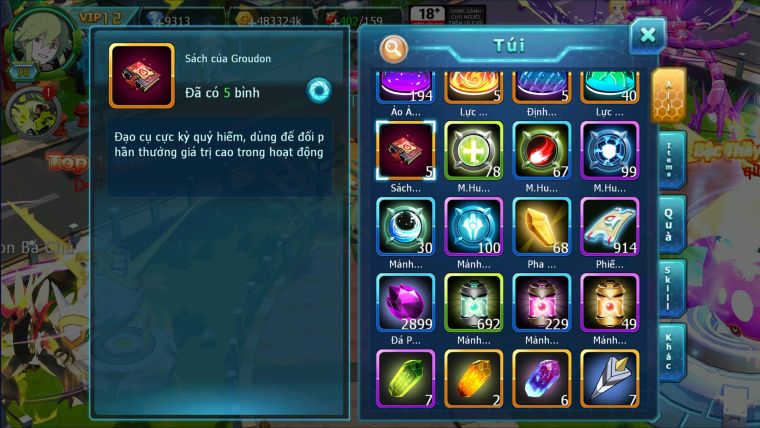 MÃ : #TTS2745 - SV1663 - V12 - GẦN LÊN TOP - HOOH DYNAMAX UNVOA THẦN GIÓ BÁ CHỦ WHITE BÁ CHỦ LUGIA CHAR LATI
