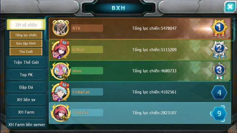 MÃ : #TTS2753 - SV 1725 - TOP9 - UNVOA KYOGRE RAIKOU GROUDON HOOH JIRACHI ĐUA TOP QUÁ NGON