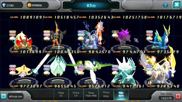 MÃ : #TTS2760 - SV 207 - TOP 3 - 1K SÁCH - 27K KC - DIANCIE  - HOOH - PALKIA - YVETAL CỘNG HƯỞNG MAX DYNAMAX QUÁ NGON CHO AE ĐÁNH CHAMPION ĐP CAO
