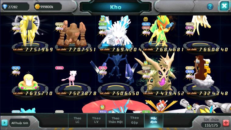 MÃ : #TTS2760 - SV 207 - TOP 3 - 1K SÁCH - 27K KC - DIANCIE  - HOOH - PALKIA - YVETAL CỘNG HƯỞNG MAX DYNAMAX QUÁ NGON CHO AE ĐÁNH CHAMPION ĐP CAO