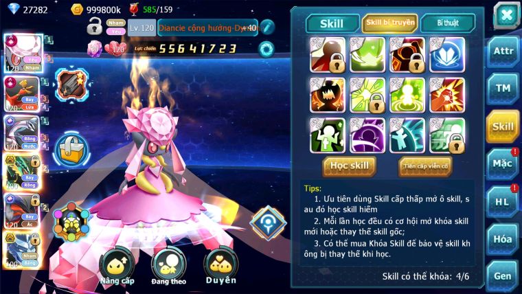 MÃ : #TTS2760 - SV 207 - TOP 3 - 1K SÁCH - 27K KC - DIANCIE  - HOOH - PALKIA - YVETAL CỘNG HƯỞNG MAX DYNAMAX QUÁ NGON CHO AE ĐÁNH CHAMPION ĐP CAO