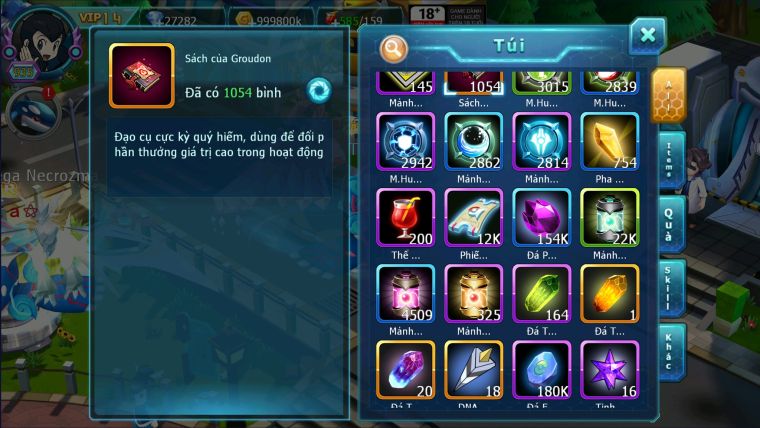 MÃ : #TTS2760 - SV 207 - TOP 3 - 1K SÁCH - 27K KC - DIANCIE  - HOOH - PALKIA - YVETAL CỘNG HƯỞNG MAX DYNAMAX QUÁ NGON CHO AE ĐÁNH CHAMPION ĐP CAO