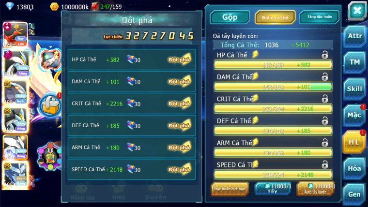 MÃ : #TTS2764 - SV 232 - TOP17 - V14 - HOOH CH DYNAMAX WHITE DYNAMAX BLACK BC UNVOA CẶP LATI BC NHIỀU PET BÁ CHỦ ĐỘT PHÁ CỰC CAO