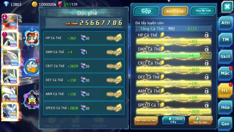 MÃ : #TTS2764 - SV 232 - TOP17 - V14 - HOOH CH DYNAMAX WHITE DYNAMAX BLACK BC UNVOA CẶP LATI BC NHIỀU PET BÁ CHỦ ĐỘT PHÁ CỰC CAO