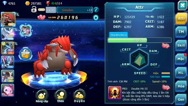 MÃ : #TTS2811 - SV 1733 - GROUDON RẮN BĂNG SUICUN