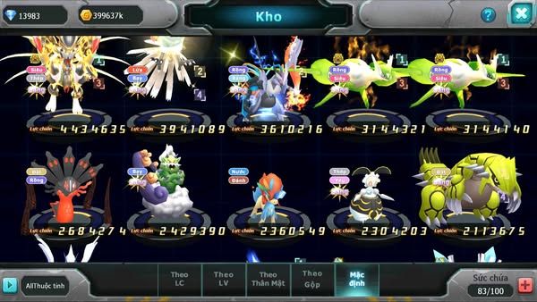 MÃ : #TTS2822 - SV 1182 - 14K KC - 470 SÁCH - MEW GIÁP BÁ CHỦ CẶP LATI BÁ CHỦ UNVOA HOOH THẦN GIÓ ZEVIL GROUDON VV