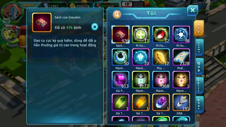 MÃ : #TTS2822 - SV 1182 - 14K KC - 470 SÁCH - MEW GIÁP BÁ CHỦ CẶP LATI BÁ CHỦ UNVOA HOOH THẦN GIÓ ZEVIL GROUDON VV