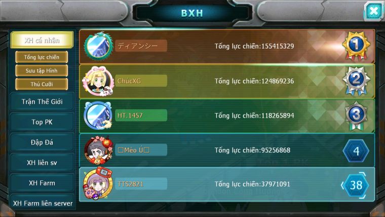 MÃ  : #TTS2821 - SV 1464 - TOP33 - V13 - HOOH DYNAMAX YVETAL BÁ CHỦ THẦN GIÓ BC LUGIA BC ARC BC MEW GIÁP BC CẶP LATI BC QUÁ NGON