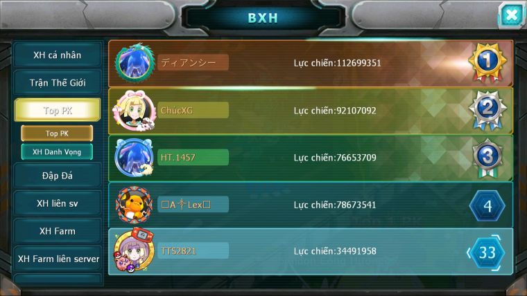 MÃ  : #TTS2821 - SV 1464 - TOP33 - V13 - HOOH DYNAMAX YVETAL BÁ CHỦ THẦN GIÓ BC LUGIA BC ARC BC MEW GIÁP BC CẶP LATI BC QUÁ NGON