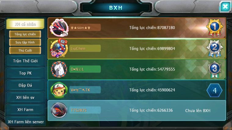 MÃ : #TTS2835 - SV 1658 - V5 - QVLD BÁ CHỦ HOOH YVETAL GROUDON  CHAR VỊT BẦU