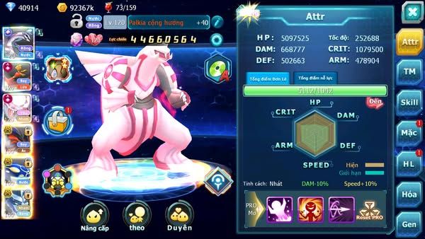 MÃ : #TTS2825 - SV 1046 - TOP1 ALL CỨNG - V14 - 40K KC 1K3 SÁCH - PALKIA CỘNG HƯỞNG HOOH CH DYNAMAX DIANCIE CH DYNAAMX 3 TEAM SIÊU CHUẨN NHIỀU PET HUYỀN THOẠI BÁ CHỦ