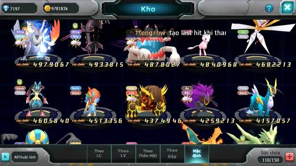 MÃ : #TTS2843 - SV 583 - TOP 33 - V15 - HOOPA BÁ CHỦ HOOH DYNAMAX YVETAL BC THẦN GIÓ BC GIRATINA CỘNG HƯỞNG 3 TEAM CỰC NGON