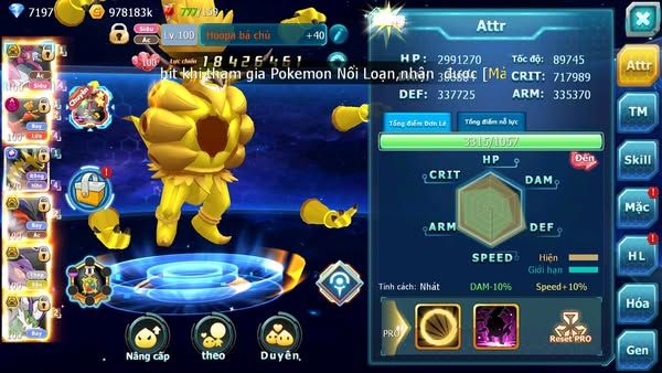 MÃ : #TTS2843 - SV 583 - TOP 33 - V15 - HOOPA BÁ CHỦ HOOH DYNAMAX YVETAL BC THẦN GIÓ BC GIRATINA CỘNG HƯỞNG 3 TEAM CỰC NGON