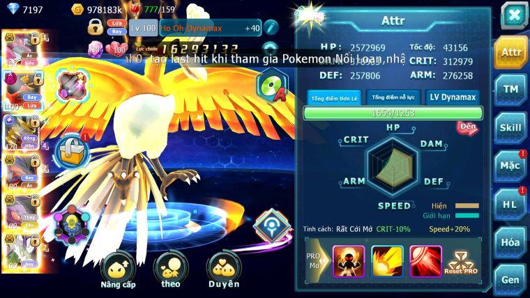 MÃ : #TTS2843 - SV 583 - TOP 33 - V15 - HOOPA BÁ CHỦ HOOH DYNAMAX YVETAL BC THẦN GIÓ BC GIRATINA CỘNG HƯỞNG 3 TEAM CỰC NGON