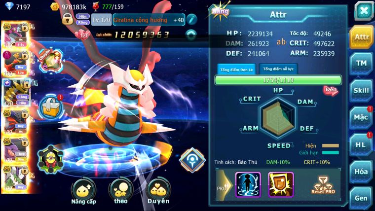 MÃ : #TTS2843 - SV 583 - TOP 33 - V15 - HOOPA BÁ CHỦ HOOH DYNAMAX YVETAL BC THẦN GIÓ BC GIRATINA CỘNG HƯỞNG 3 TEAM CỰC NGON