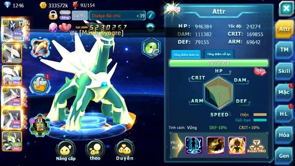 MÃ : #TTS2838 - SV 1652 - V12 - 300 SACH - DIALGA BÁ CHỦ CẶP LATI BÁ CHỦ ARC ST ARC BÁ CHỦ QUÁ NGON