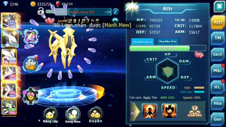 MÃ : #TTS2838 - SV 1652 - V12 - 300 SACH - DIALGA BÁ CHỦ CẶP LATI BÁ CHỦ ARC ST ARC BÁ CHỦ QUÁ NGON