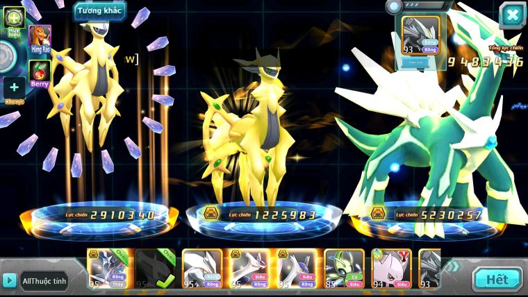 MÃ : #TTS2838 - SV 1652 - V12 - 300 SACH - DIALGA BÁ CHỦ CẶP LATI BÁ CHỦ ARC ST ARC BÁ CHỦ QUÁ NGON