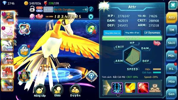 MÃ : #TTS2852 - SV 1118 - TOP46 - V9 - HOOH DYNAMAX DIANCIE DYNAMAX UNVOA DRAK HOOH QVLD BC LUGIA BC CẶP LATI BC NHIỀU PET HT