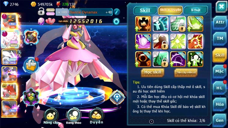MÃ : #TTS2852 - SV 1118 - TOP46 - V9 - HOOH DYNAMAX DIANCIE DYNAMAX UNVOA DRAK HOOH QVLD BC LUGIA BC CẶP LATI BC NHIỀU PET HT