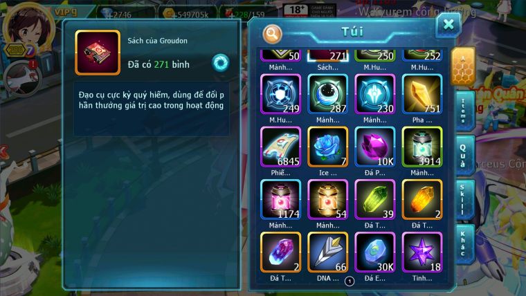 MÃ : #TTS2852 - SV 1118 - TOP46 - V9 - HOOH DYNAMAX DIANCIE DYNAMAX UNVOA DRAK HOOH QVLD BC LUGIA BC CẶP LATI BC NHIỀU PET HT