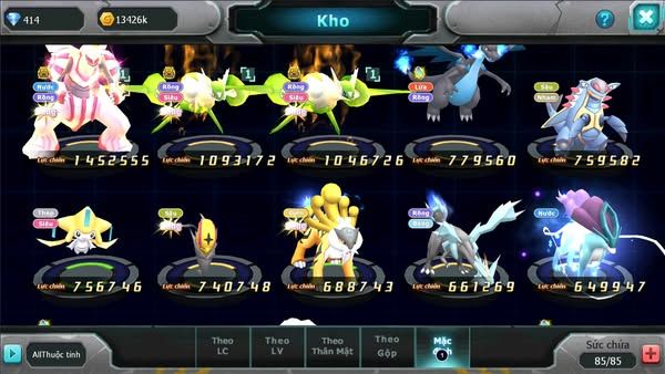 MÃ : #TTS2851 - SV 1729 - TOP 17LC - V9 - PALKIA BÁ CHỦ CẶP LATI BÁ CHỦ RAIKOU AMDLO