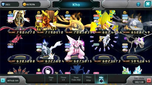 MÃ : #TTS2861 - SV 1117 - TOP 13 - HOOH CH DYNAMAX RAYQUAZA BC DIANCIE DYNAMAX THẦN GIÓ BC UNVOA WB BC LUGIA BC HENTRAN BC