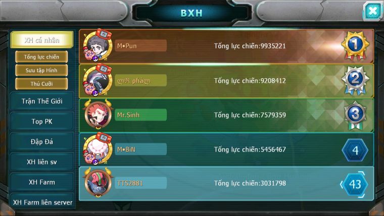 MÃ : #TTS2881 - SV SV1729 - TOP13 PK - V5 - MEW GIÁP BÁ CHỦ TAPU LELE MESPJT