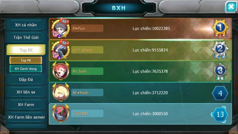 MÃ : #TTS2881 - SV SV1729 - TOP13 PK - V5 - MEW GIÁP BÁ CHỦ TAPU LELE MESPJT