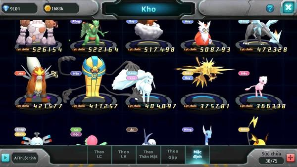 MÃ : #TTS2879 - SV1698 - TOP38 - PR DIALGA ST YVETAL PALKIA ST GIRATINA LUGIA
