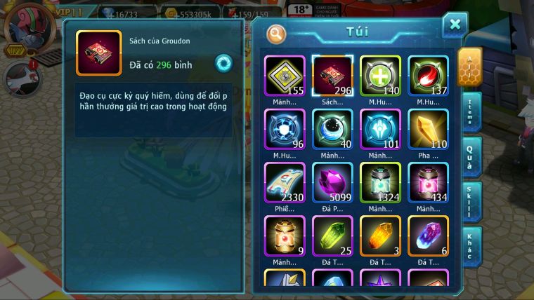 MÃ : #TTS2888 - SV 1541 - V11 - 16K7 KC HOOH DYNAMAX DRAK HOOH THẦN GIÓ BC QVLD BC UNVOA CẶP LATI ASH CHAR