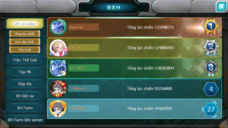 MÃ : #TTS2900 - SV 1466 - TOP 24 - HOOH CH DYNAMAX UNVOA WB BC YVETAL THẦN GIÓ BÁ CHỦ QVLD BC SƯ TỬ BC BTAA BC